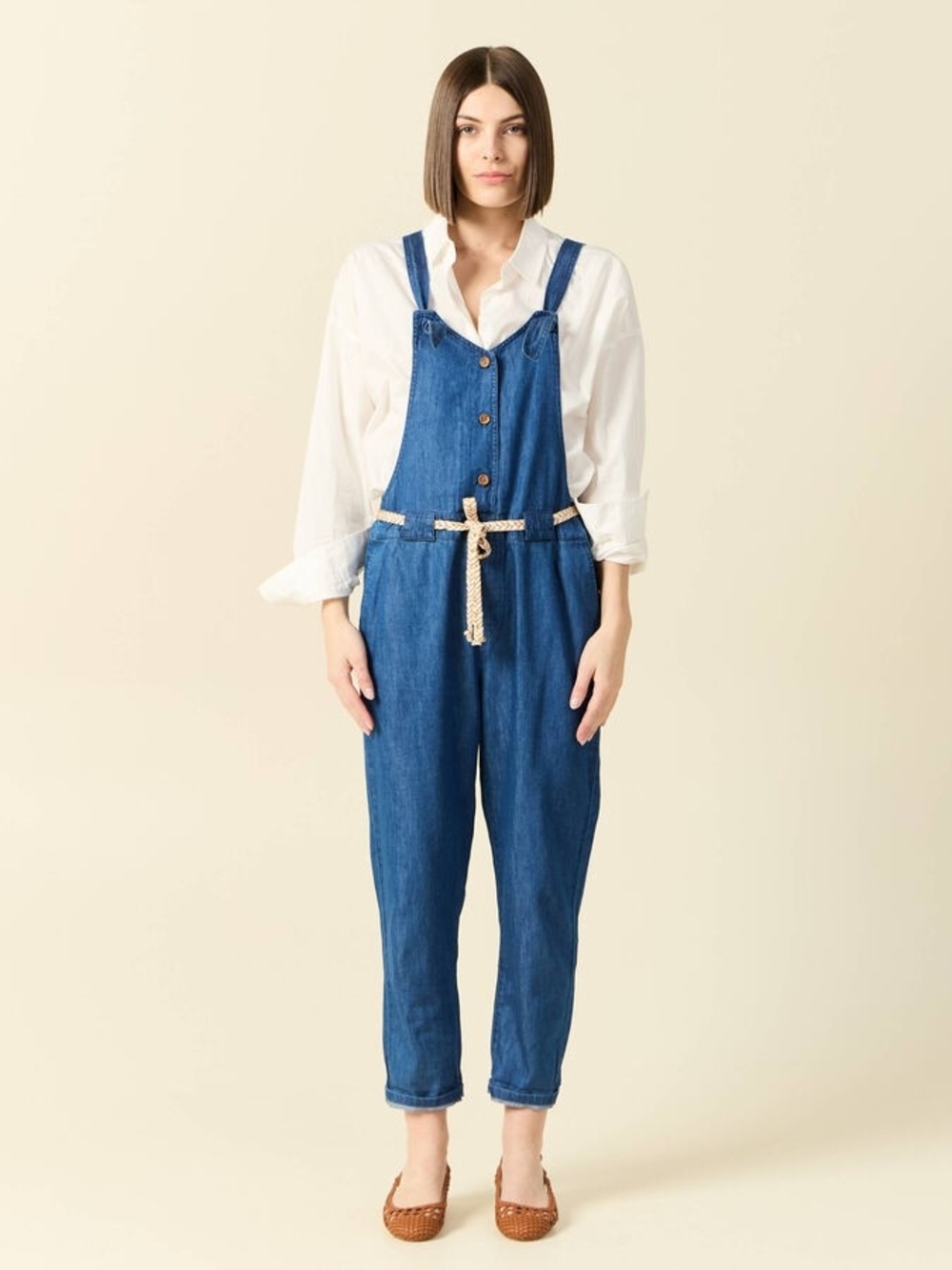 Bonobo Denim Jumpsuit with Belt